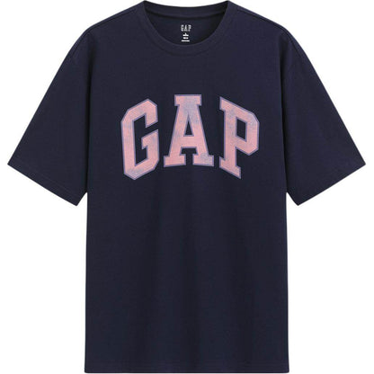 Gap офсетная печать большой логотип хлопок свободные футболки с коротким рукавом мужчины и женщины с тем же пунктом - Boxette Shop