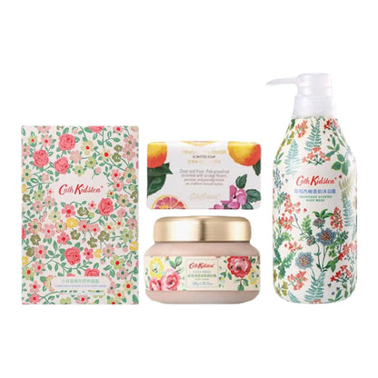 Cath kidston набор гелей-скрабов для душа "грейпфрут" успокаивающий и ароматный набор из 4/6