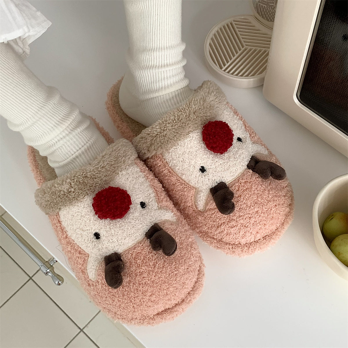 Тапочки Рождественские плюшевые