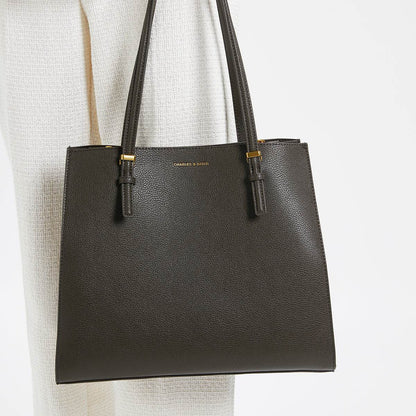 Сумка женская Charles&Keith Simple Commuting Capacity Polyurethane Regular - Boxette Shop