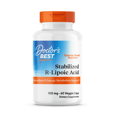 БАД Doctor's Best, стабилизированная R-липоевая кислота, 100 мг, 60 капсул