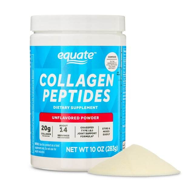 Коллаген Equate Collagen Peptides, типы I и III, 283 г (10 унций), порошок - Boxette Shop
