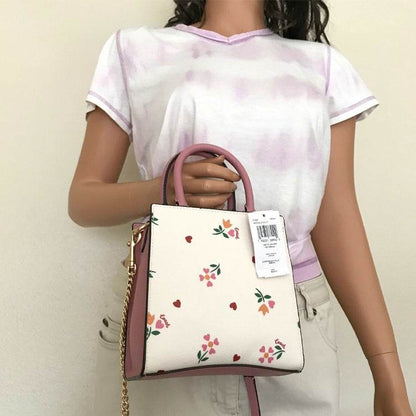 Сумка женская Coach Pepper 17 Heart Petal Print Magnetic - Boxette Shop