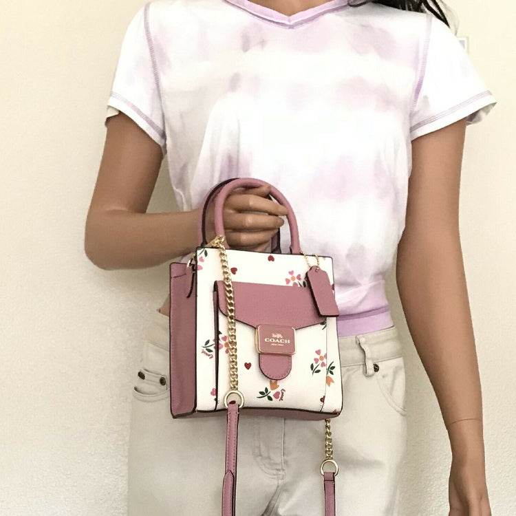 Сумка женская Coach Pepper 17 Heart Petal Print Magnetic - Boxette Shop