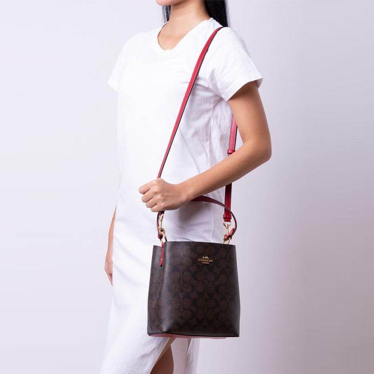 Сумка женская Coach Town Old Flower Full Print Logo - Boxette Shop