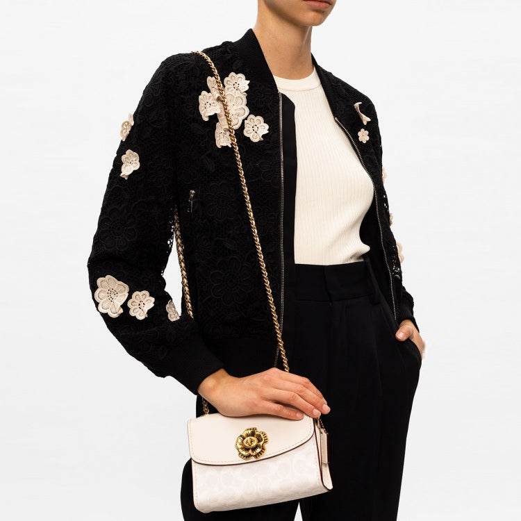 Сумка женская Coach Parker 18 Camellia Chain Strap - Boxette Shop