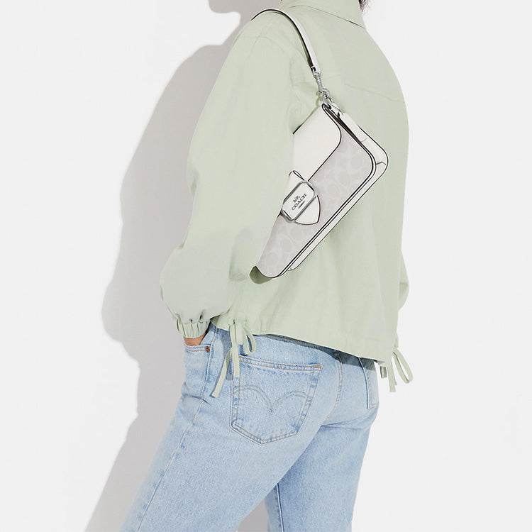 Сумка женская Coach Morgan 27 Logo Lock Flap Canvas - Boxette Shop