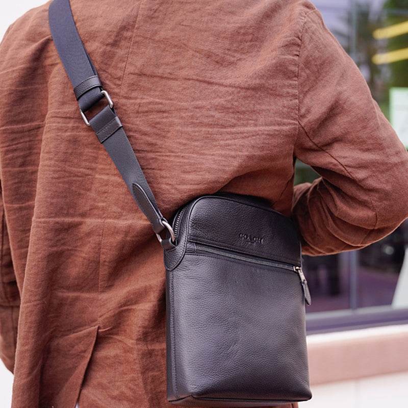 Сумка мужская Coach Houston 22 Pebbled Leather Flight - Boxette Shop