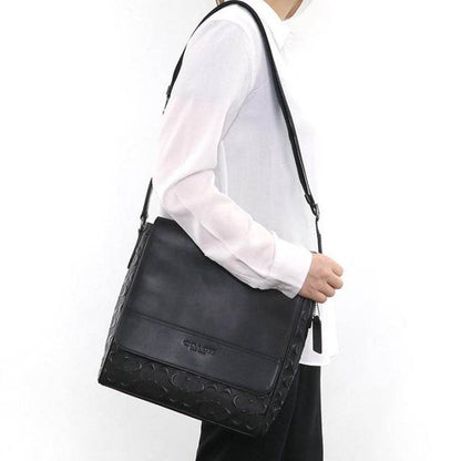 Сумка мужская Coach Houston 27 Embossed Leather Map S - Boxette Shop