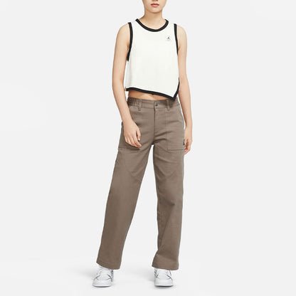 Iordaniya logotipi bosma nafas oladigan ekipaj bo'yinli yengsiz yelek ayollar oq