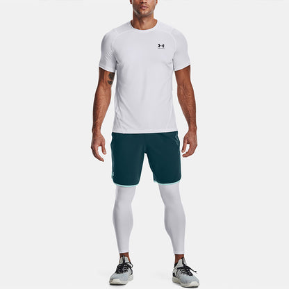 Under armour heatgear skinny solid slim fit inside fitness pants wraparound athletic pants men's white