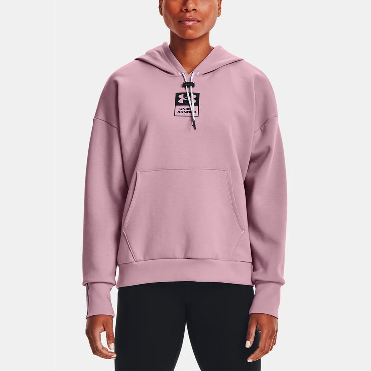 Under armour andromeda summit knit hooded training sweatshirt women's pink