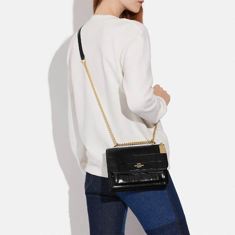 Сумка женская Coach Klare 22 Label Carriage Logo Chain - Boxette Shop