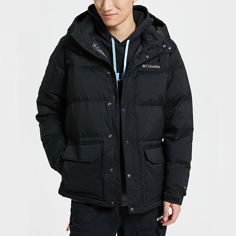 Columbia columbia rockfall omni thermal reflective technology outdoor warm windproof 650 puff duck down hooded down jacket men's black