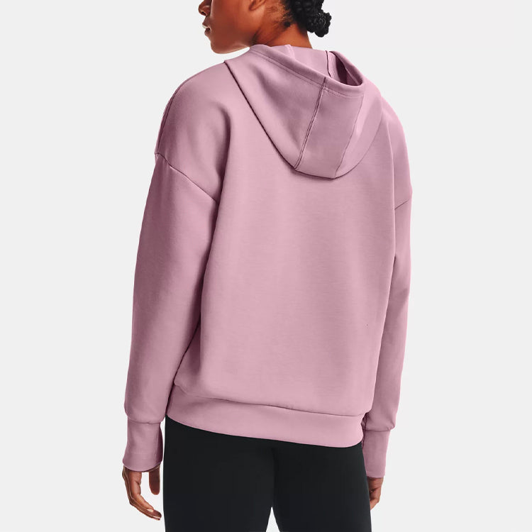Under armour andromeda summit knit hooded training sweatshirt women's pink