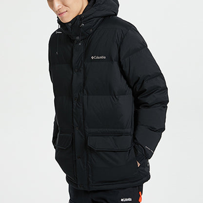Columbia columbia rockfall omni thermal reflective technology outdoor warm windproof 650 puff duck down hooded down jacket men's black