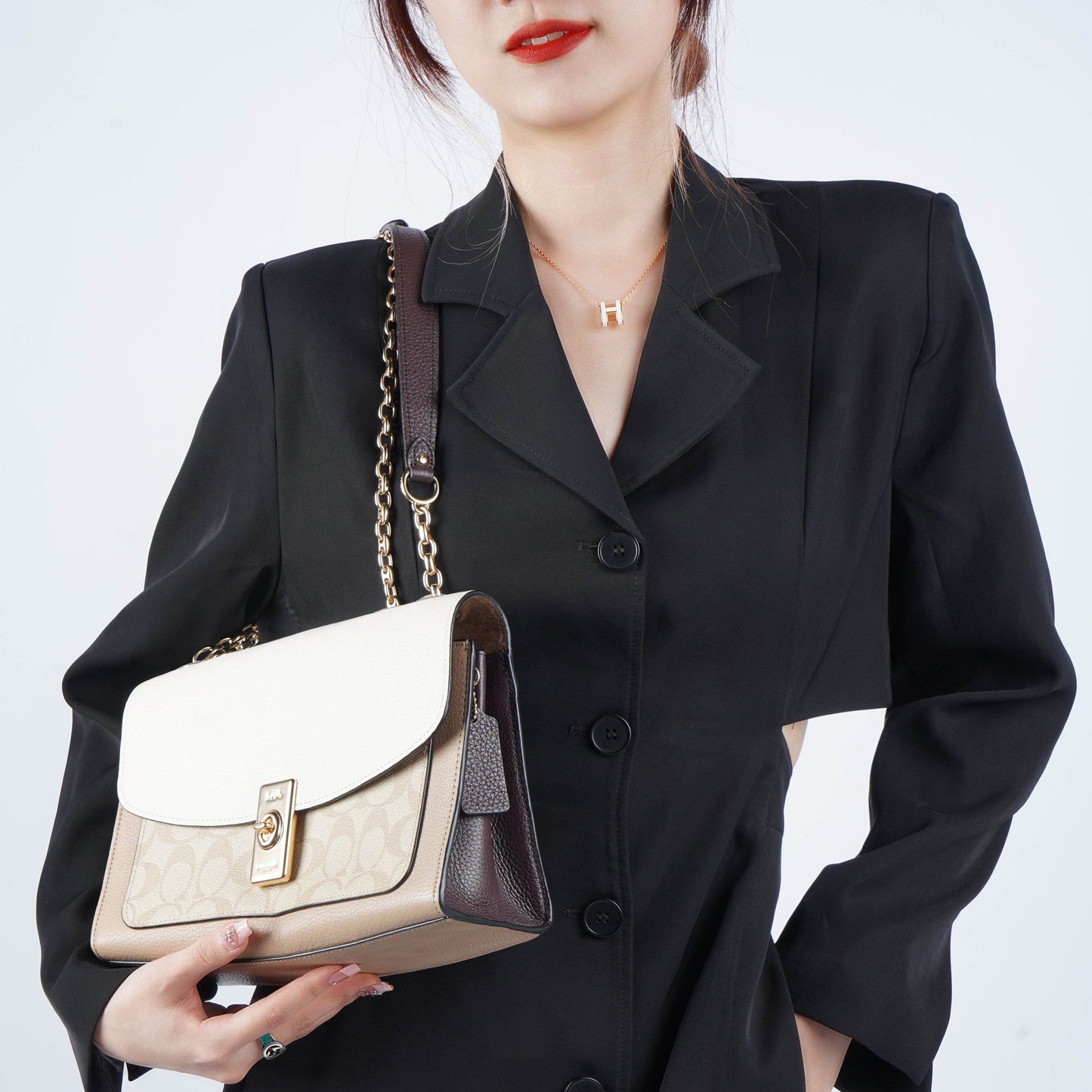 Сумка женская Coach Lane 26 Old Flower Patchwork Canvas - Boxette Shop