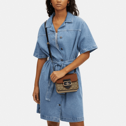 Сумка женская Coach Morgan 18 Patchwork Iconic Square - Boxette Shop