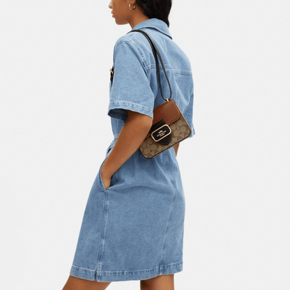 Сумка женская Coach Morgan 18 Patchwork Iconic Square - Boxette Shop