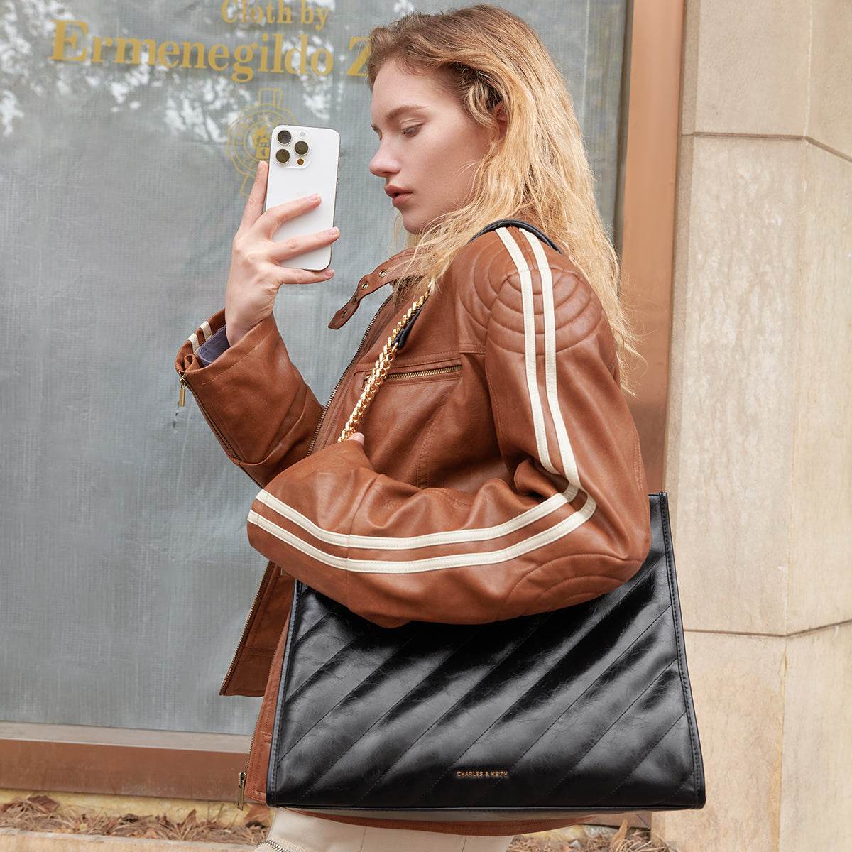 Сумка женская Charles&Keith Capacity Quilted Chain S - Boxette Shop