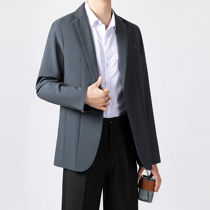 Anti-ofis trendining koreyscha versiyasi erkaklarning kichkina toplari chiroyli bo'sh Gonkong uslubidagi ko'ylagi erkaklar ko'p qirrali kundalik kostyumi engil hashamatli kostyum erkaklar modellari