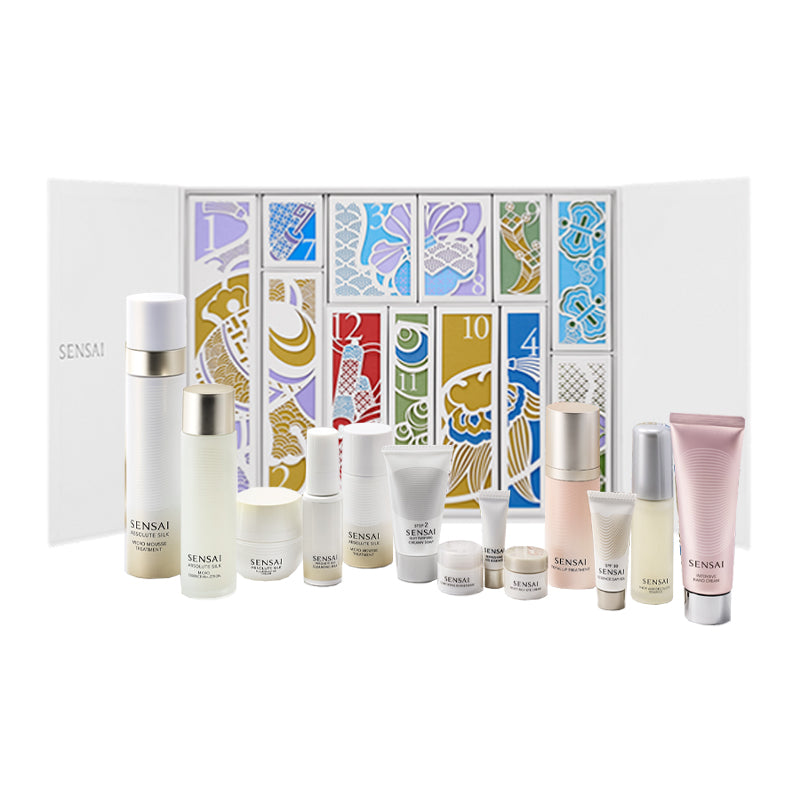 Подарочный набор sensai 2025 christmas collection countdown calendar gift set soothing moisturising thirteen piece set