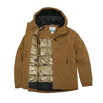 Columbia fw25 gold dot thermal warm waterproof windproof 700 puff hooded jacket down jacket men's