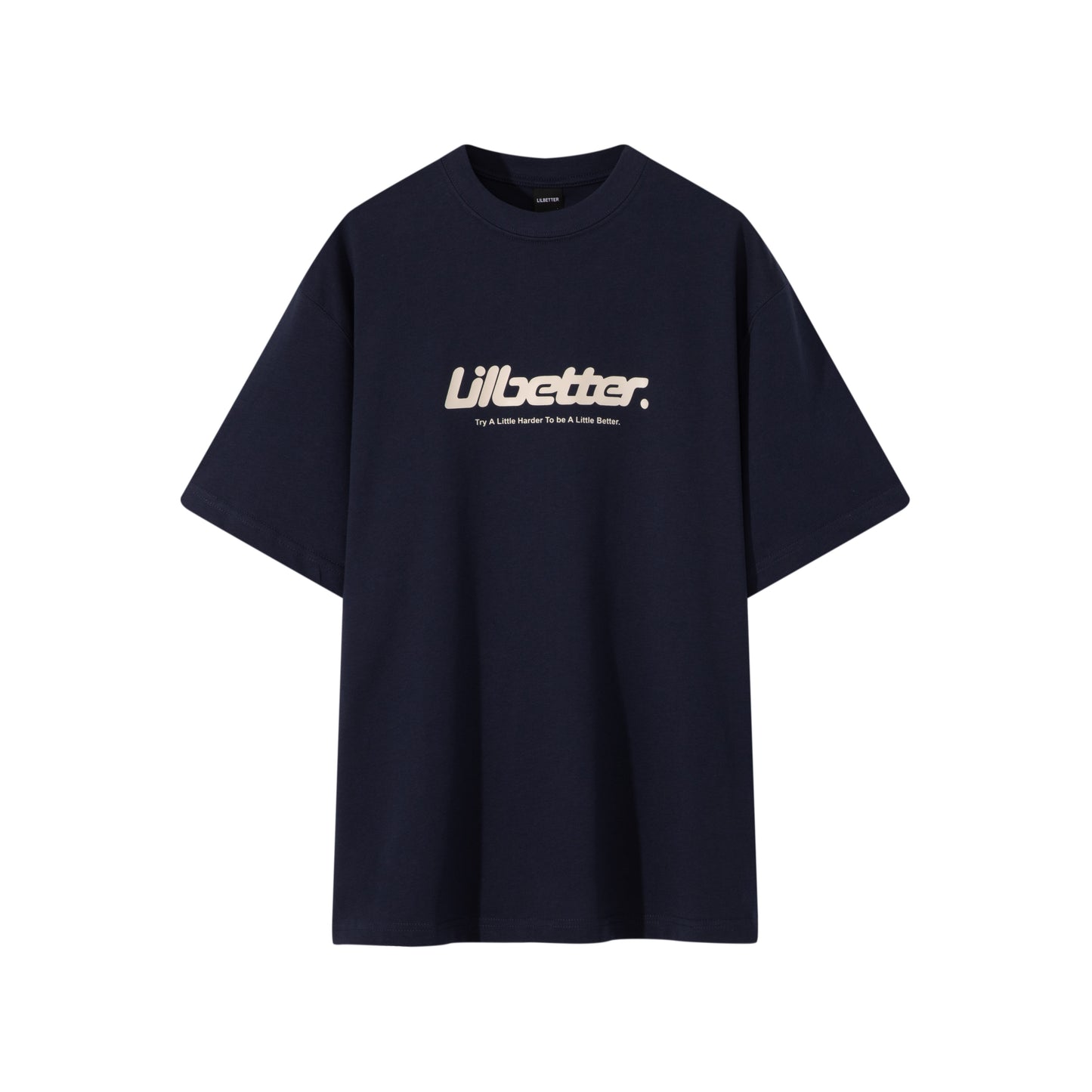 Lilbetter harfi logotipi bosma paxta amerikalik kundalik toza kiyimli dumaloq bo'yinli yarim yengli bo'shashgan juftlik qisqa yengli futbolka modelli erkaklar va ayollar