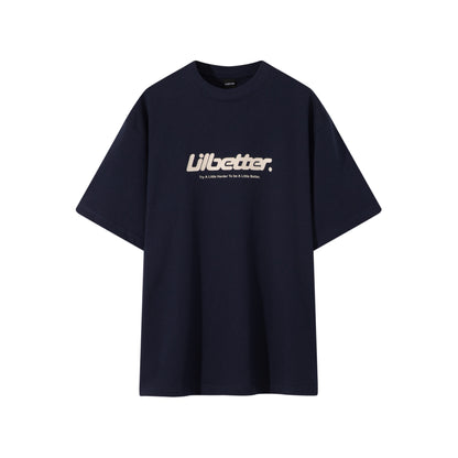 Lilbetter harfi logotipi bosma paxta amerikalik kundalik toza kiyimli dumaloq bo'yinli yarim yengli bo'shashgan juftlik qisqa yengli futbolka modelli erkaklar va ayollar