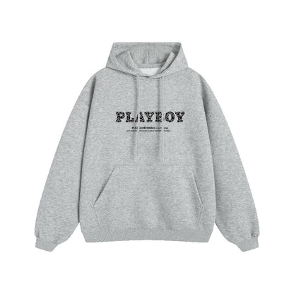 Erkaklar va ayollar uchun Playboy letter print bo'sh tasodifiy kaputi