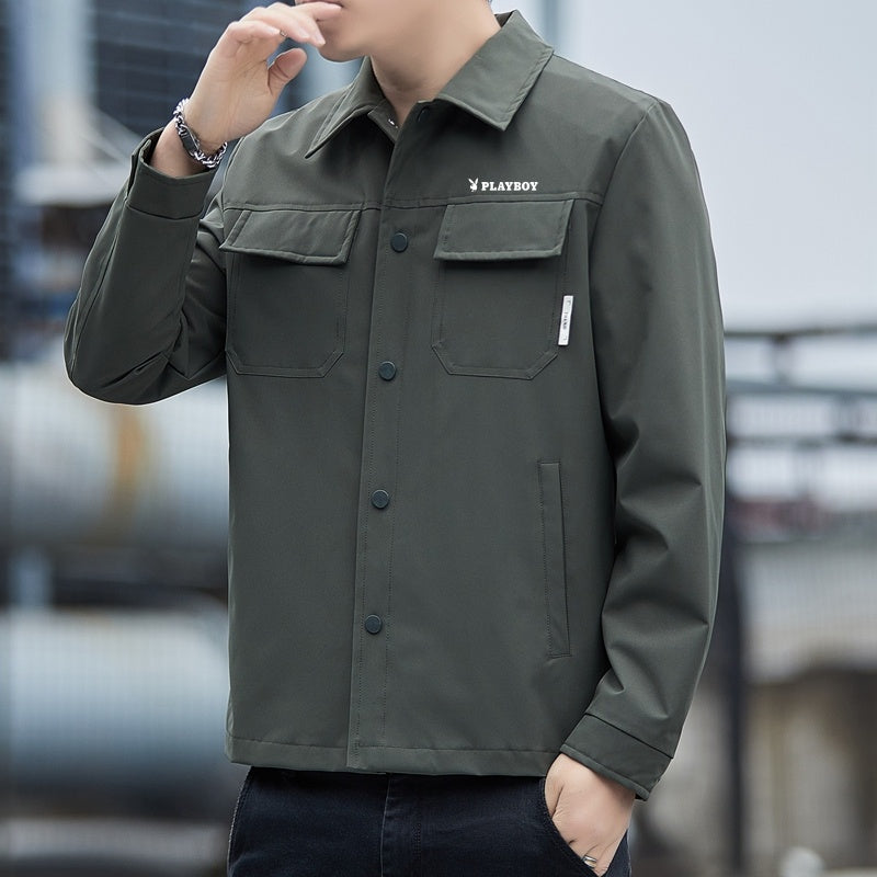 Playboy erkaklar uchun tekis rangli lapel blazer