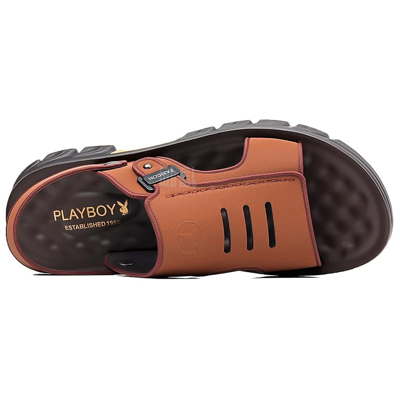 Erkaklar uchun Playboy cowhide casual yuz trend plyaj sandallari