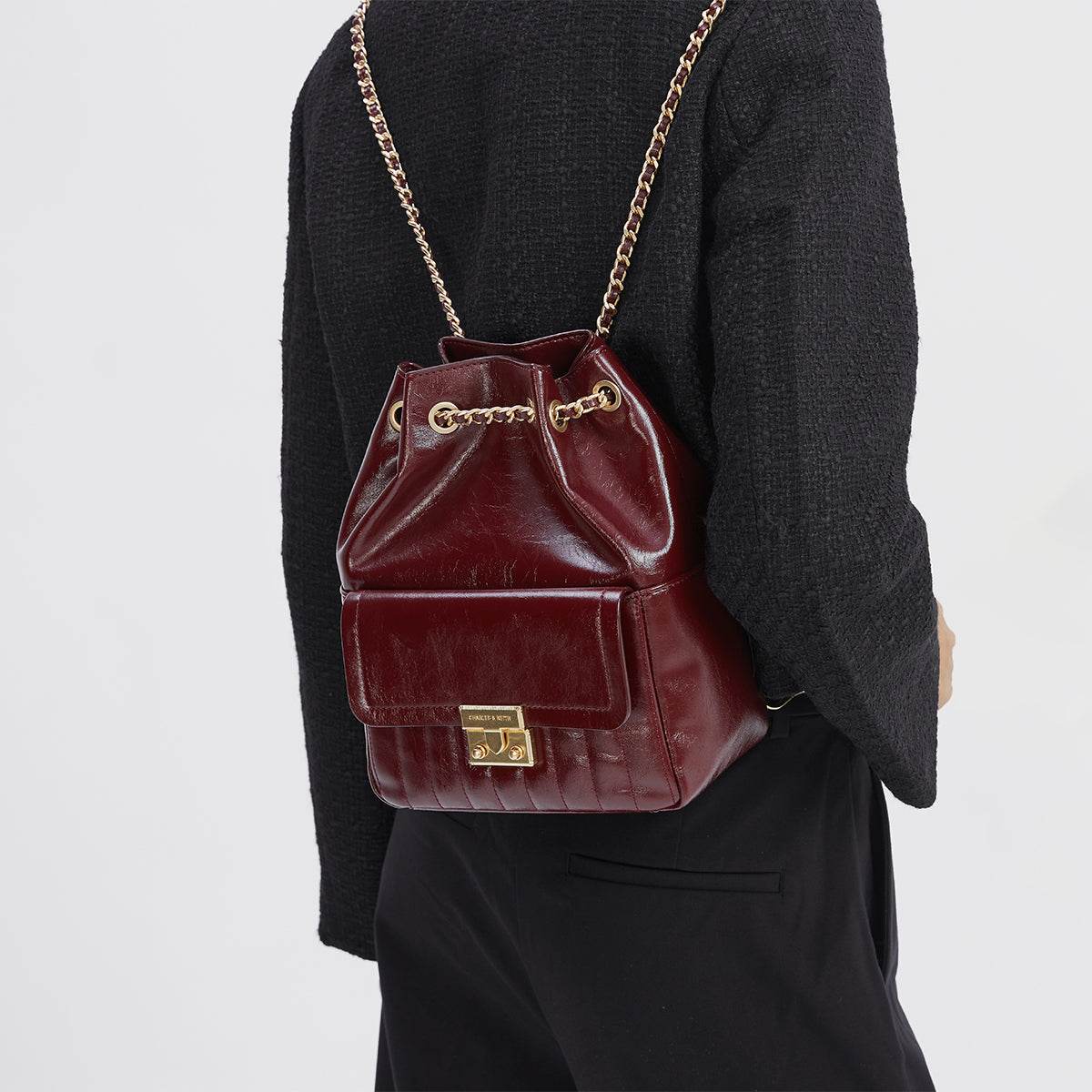 Сумка женская Charles&Keith Commuter Multi-purpose Chain Pleated - Boxette Shop