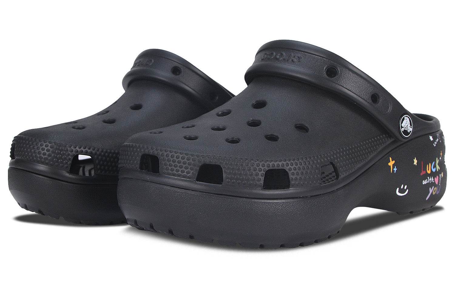 Шлепанцы женские Crocs Classic Platform Clog Lucky Rainbow - Boxette Shop