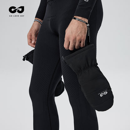 Golovejoy длинные и короткие пушистые тонкие тепла хранения блокировки температуры влаги мягкие дышащие лыжные перчатки водонепроницаемый палец перчатки