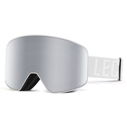 Lecage lecage ветрозащитный анти-туман магнитный снег очки теплая маска сочетание abs безопасности аварии лыжный шлем