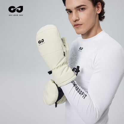 Golovejoy длинные и короткие пушистые тонкие тепла хранения блокировки температуры влаги мягкие дышащие лыжные перчатки водонепроницаемый палец перчатки