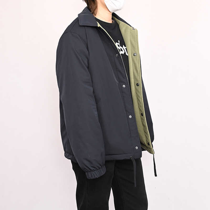 Yangi balans atleisure teskari ko'ylak uzun yengli erkaklar ko'ylagi qora