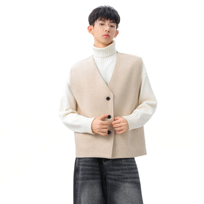 FC Barcelona koreys dangasa uslubidagi asosiy uzun cho'ntakli issiq ko'ylagi uzun yengli lapel ikki qismli qulay moda katta sezgi trendi tasodifiy palto bir xil paragrafli erkaklar va ayollar