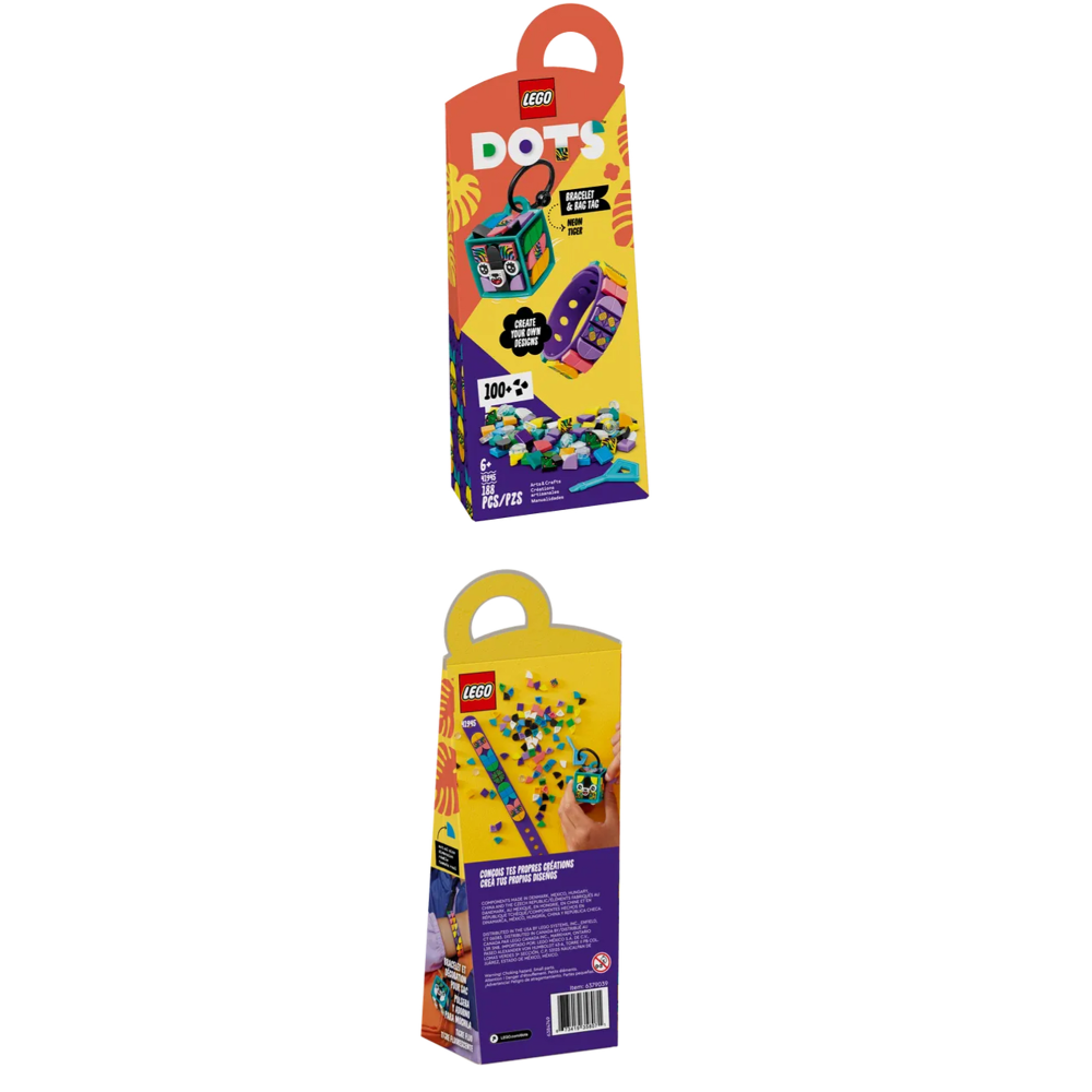 LEGO Dots "Neon Tiger: Bilaguzuk va yorliqli sumka" (41945)