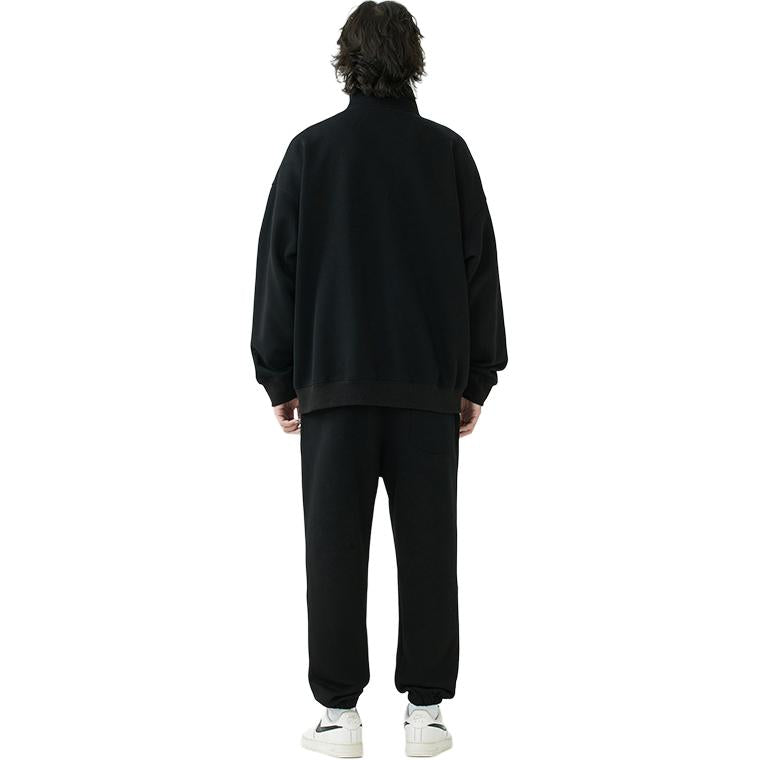 Anti-ofis kolleji uslubidagi Amerika logotipi harflari bosilgan yoqa uzun yengli kardigan ko'ylagi ko'p qirrali bo'sh sport yugurish to'rli shimlar kozok ikki qismli kozok to'plami erkaklar va ayollar bir xil modellar