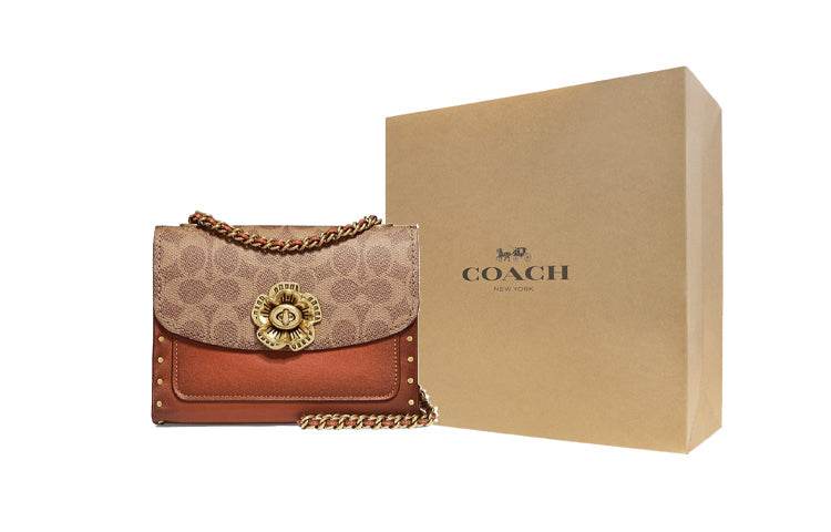 Сумка женская Coach Parker 18 Rivet Camellia Chain Flap - Boxette Shop