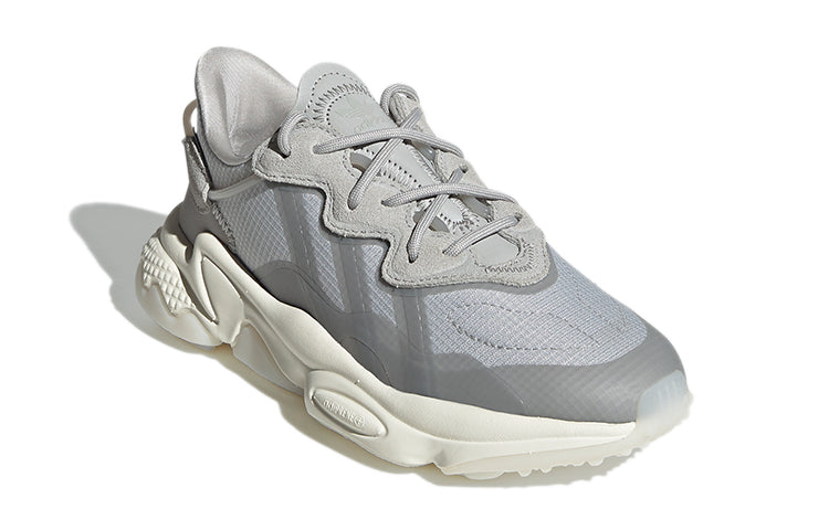 Adidas originals ozweego j ткань удобная износостойкая низкопористая атлетическая повседневная обувь серый подростки