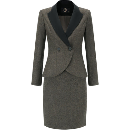 Bir sayoz mashhur rasmiy kichik parfyumeriya uslubidagi martaba ayollar kuz va qish plash temperament ma'buda model kostyum kostyum ayol modellari