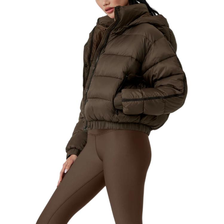 Пуховик женский Alo Yoga Striped Detachable Hood