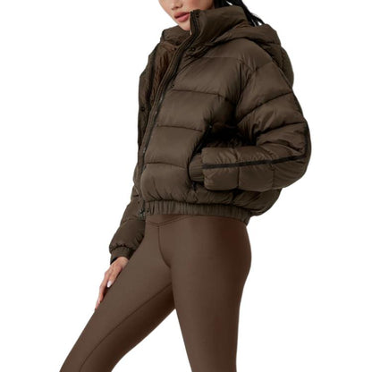 Пуховик женский Alo Yoga Striped Detachable Hood