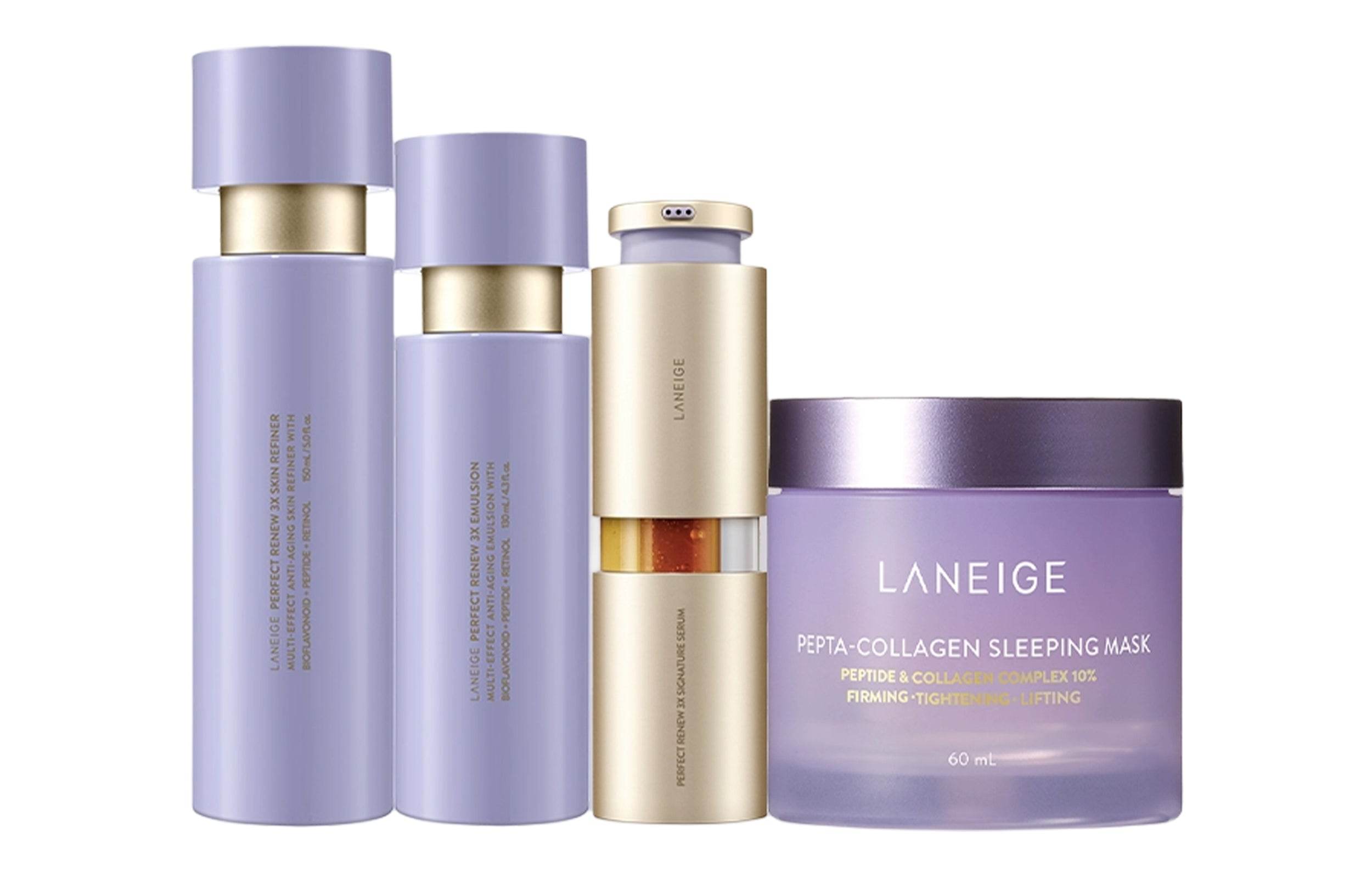 Набор для ухода за кожей Laneige Gold Water Milk Triple Essence Cream - Boxette Shop