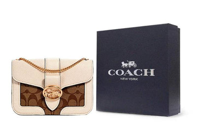 Сумка женская Coach Georgie 19 Carriage Buckle Colour Block - Boxette Shop