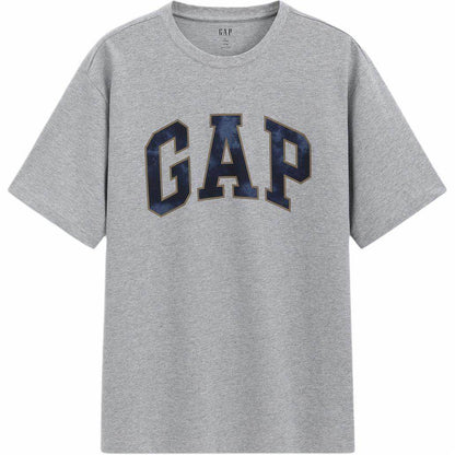 Gap офсетная печать большой логотип хлопок свободные футболки с коротким рукавом мужчины и женщины с тем же пунктом - Boxette Shop