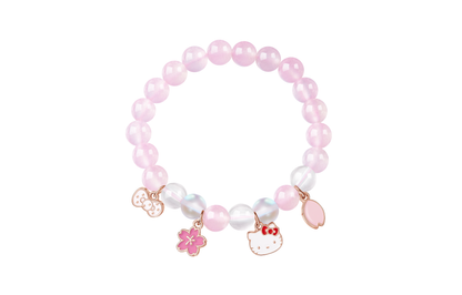 Браслет женский Hello Kitty Bow Rose Quartz